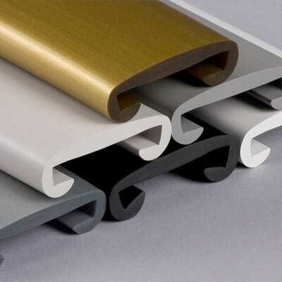 Kunststoff Flachhandlauf F308-011 Wei&szlig;-aluminium