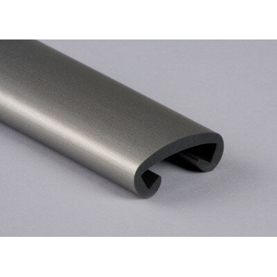 Kunststoff Flachhandlauf Klassisch F408-019 Grau-aluminium