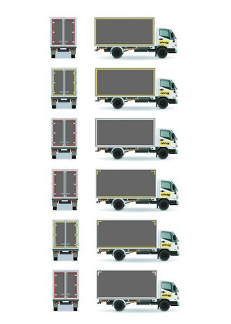 Reflexstreifen f&uuml;r Lastkraftwagen ECE104 gelb